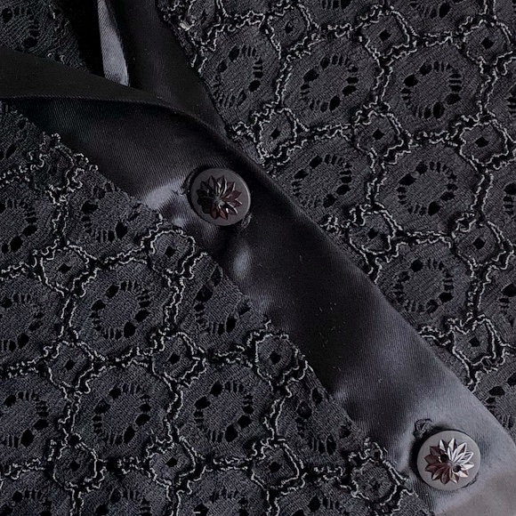 90’s See Thru Lace - Stretch Lace & Satin Blouse - Picture 6 of 6